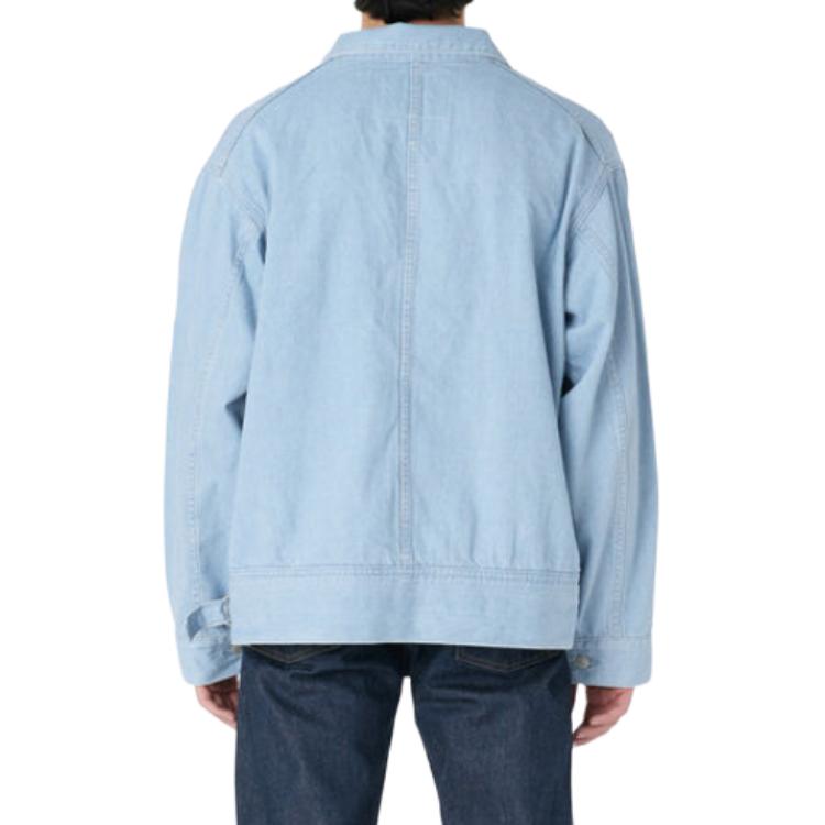 Levis Solid Color Button Down Long Sleeve Denim Jacket Men jackets Light-Blue A7150-0000