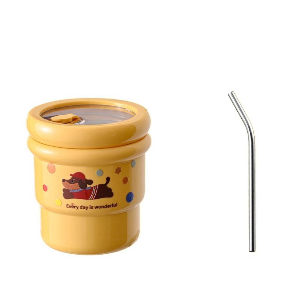 Cartoon Stainless Steel Mug Insulated Leakproof Drinking Cup Stylish Tea Cup  Gym
