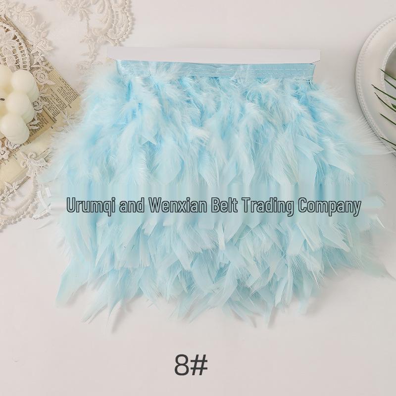 10-15CM Turkey Feather Trim for Clothing, DIY, and Jewelry Decor