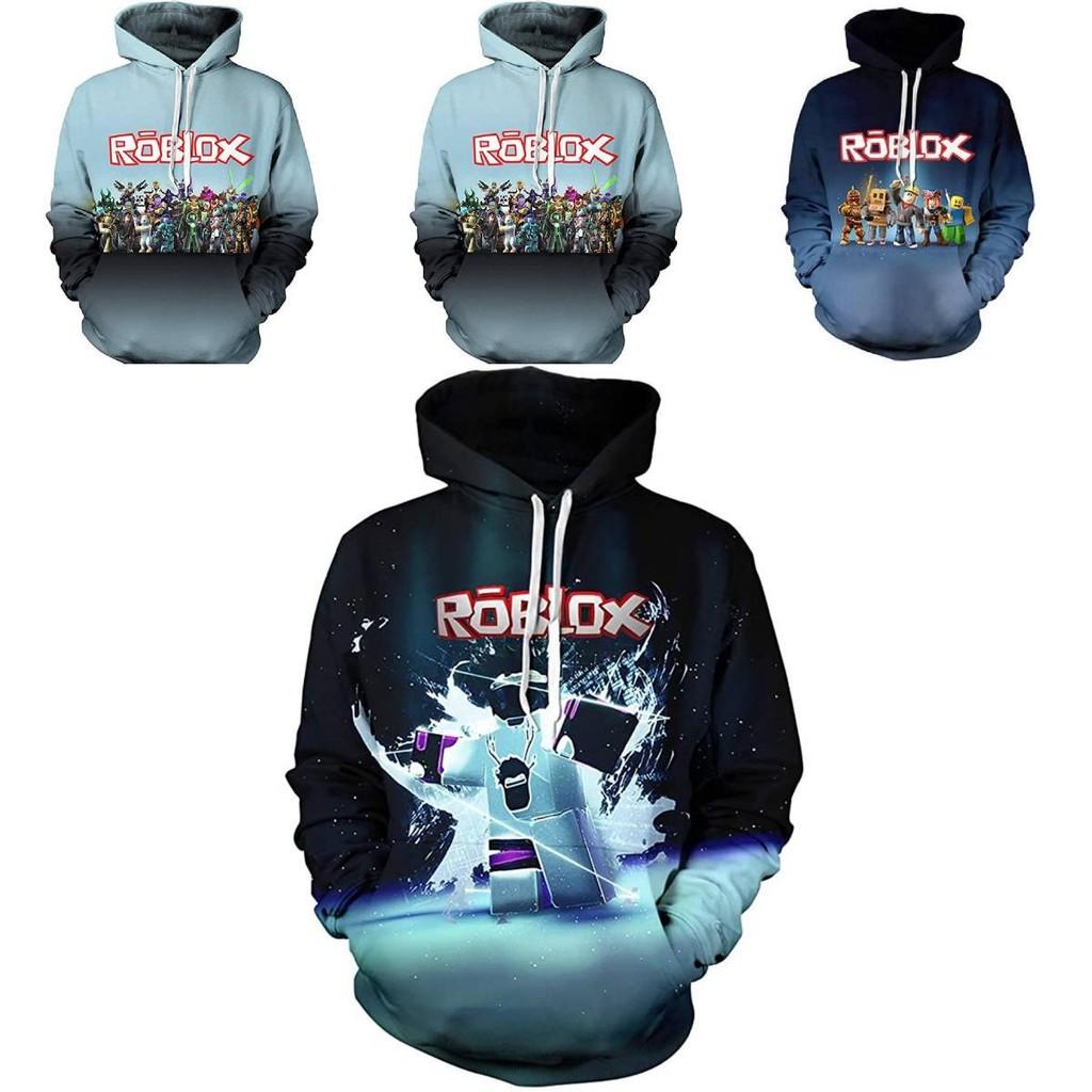 Trendy Roblox Youth Hooded Sweatshirt With Digital Print For Stylish Kids In Various Colors