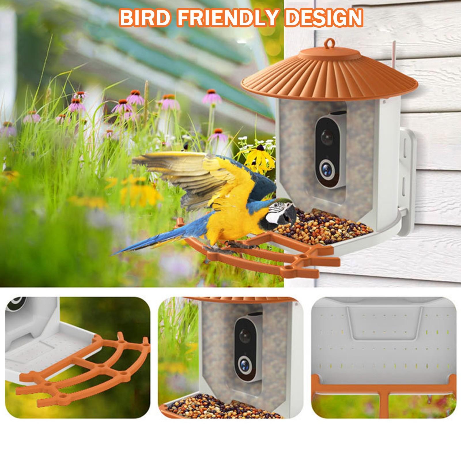

Кормушка для птиц с камерой HD-видео распознает виды на солнечной батарее водонепроницаемая камера для птиц One Size