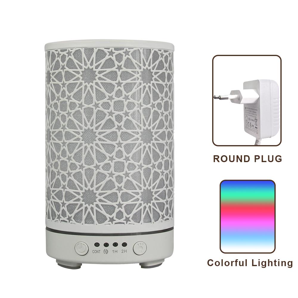 Hollow Star Aroma Diffuser Ultrasonic Air Humidifier Essential Oil Aromatherapy Cool Mist Maker for Home 100ml with LED Lights