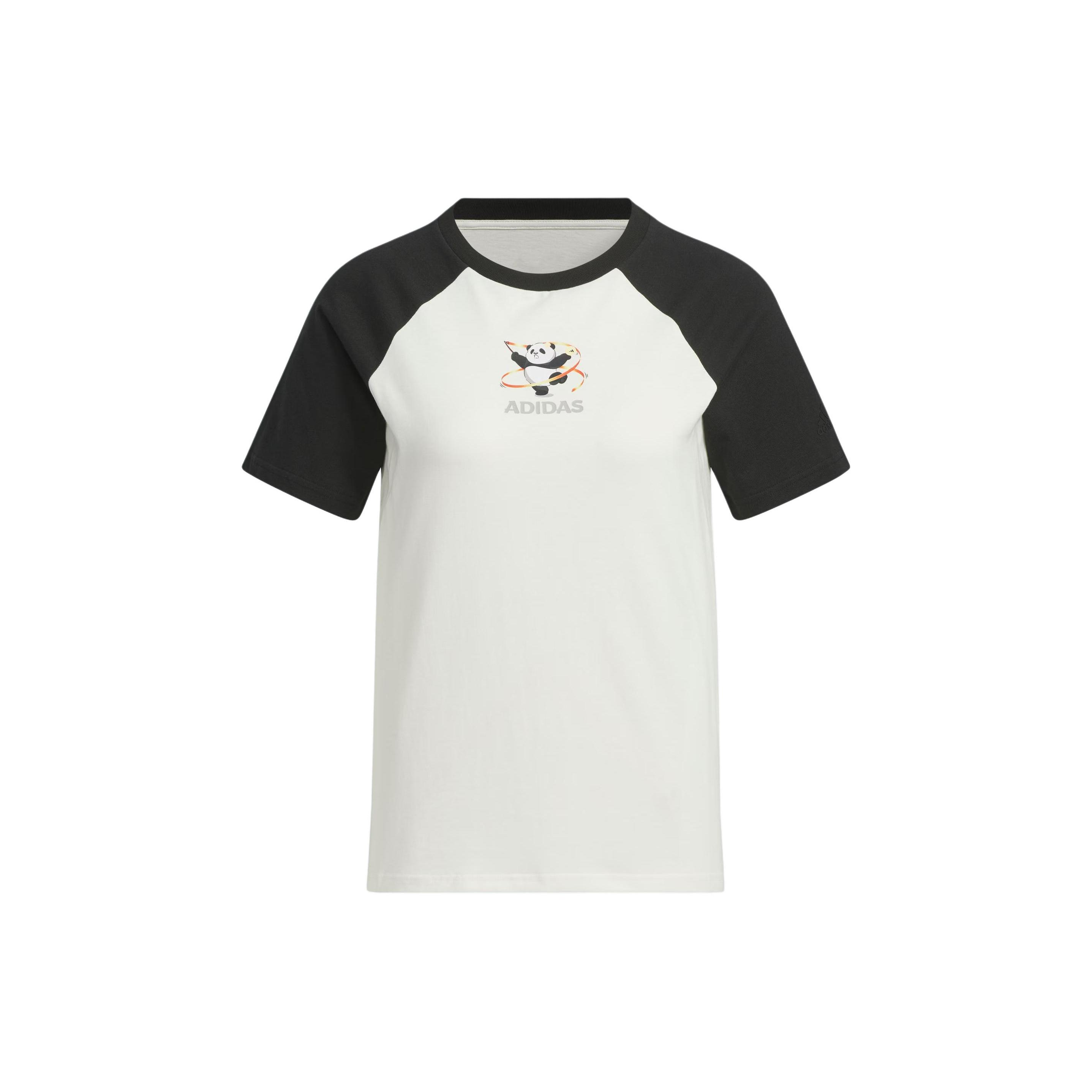 (WMNS) adidas China T-Shirt Asia Sizing White Black Women s JI6867 S