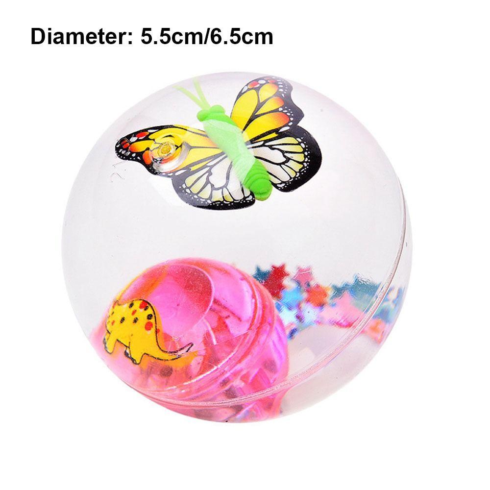 Multistyles Flash Jumping Ball Interactive Glowing Bouncy Ball Cute LED Glitter Elastic Ball