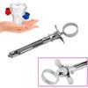 1PCS Stainless Steel Silver Dental Aspirating Syringe Dentist Surgical Instruments 1.8ML With Head