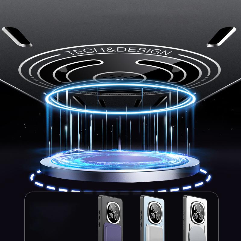 Pro Honor Magic6 Pro 5G Magnetický kryt na telefon TPU+Kovový plášť pro odvod tepla Vestavěná fólie na objektiv