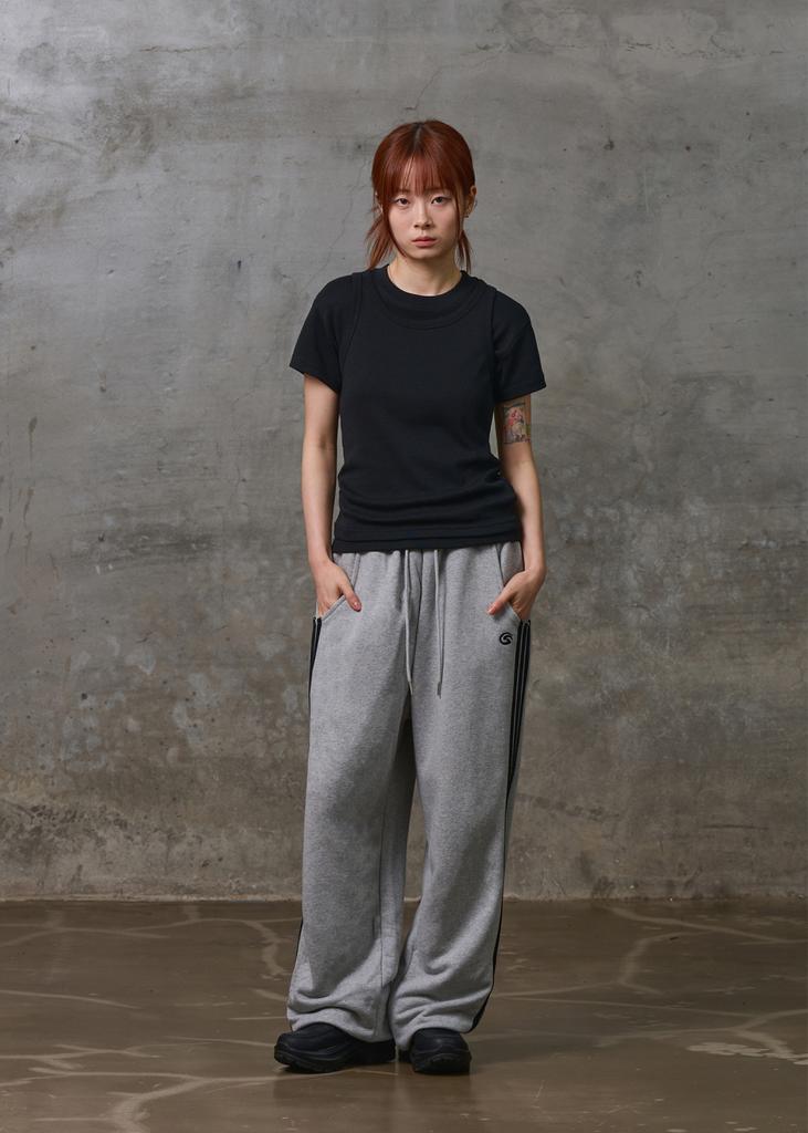 GAINSBORO Symbol Track Wide Pants 2 Colors