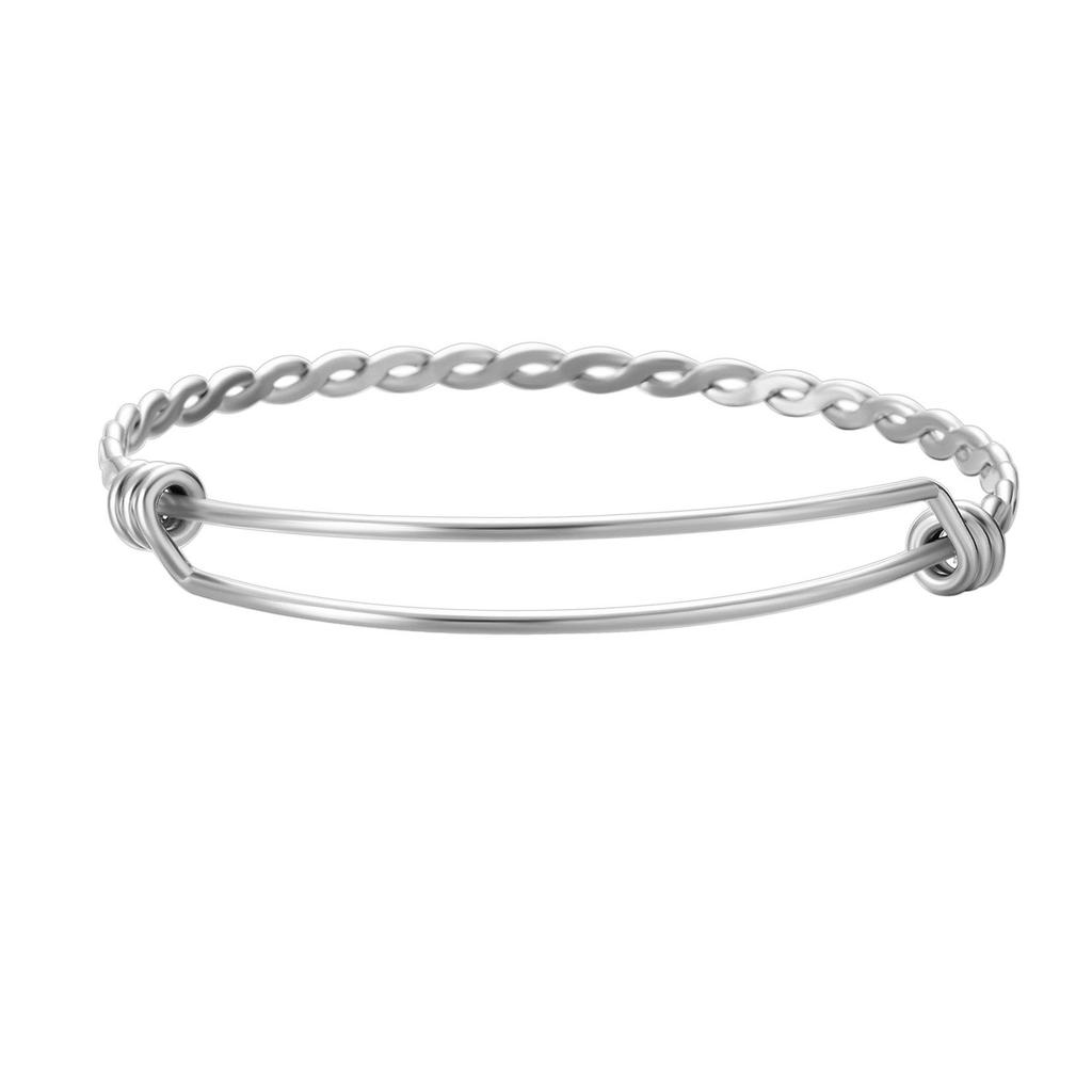 Cross-Border Exclusive Stainless Steel Twisted Rope Sliding Bangle, Retractable Bracelet Jewelry.