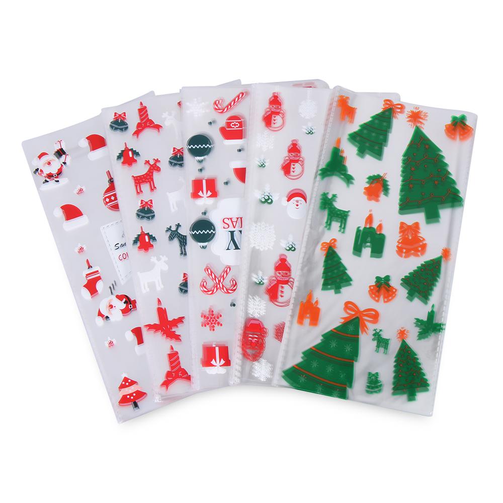 Wedding Favors Santa Claus Snowman Cookies Storage Cellophane Baking Packaging Christmas Candy Bags