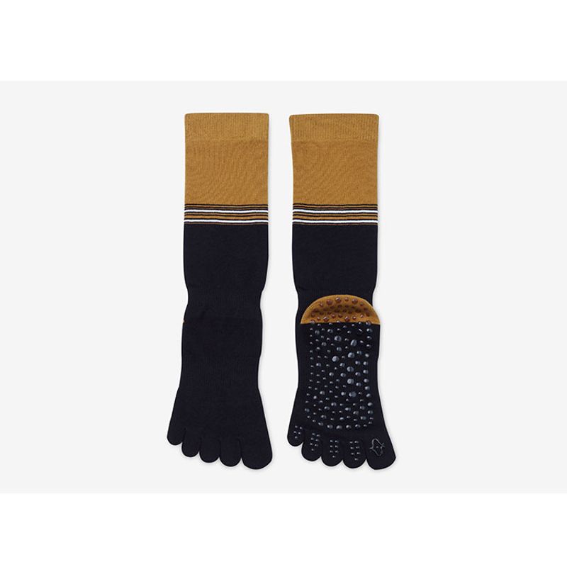 

SPLAN-S + Five Finger Yoga Socks Color Matching Women s Knee Socks Pilates Fitness Anti-Slip Sports Yoga Spring and Autumn Socks