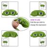 Funny Sad Frog Eye Mask Soft Plush Frog Blindfold Light-Blocking Breathable Sleep Mask for Travel Office Home Novelty