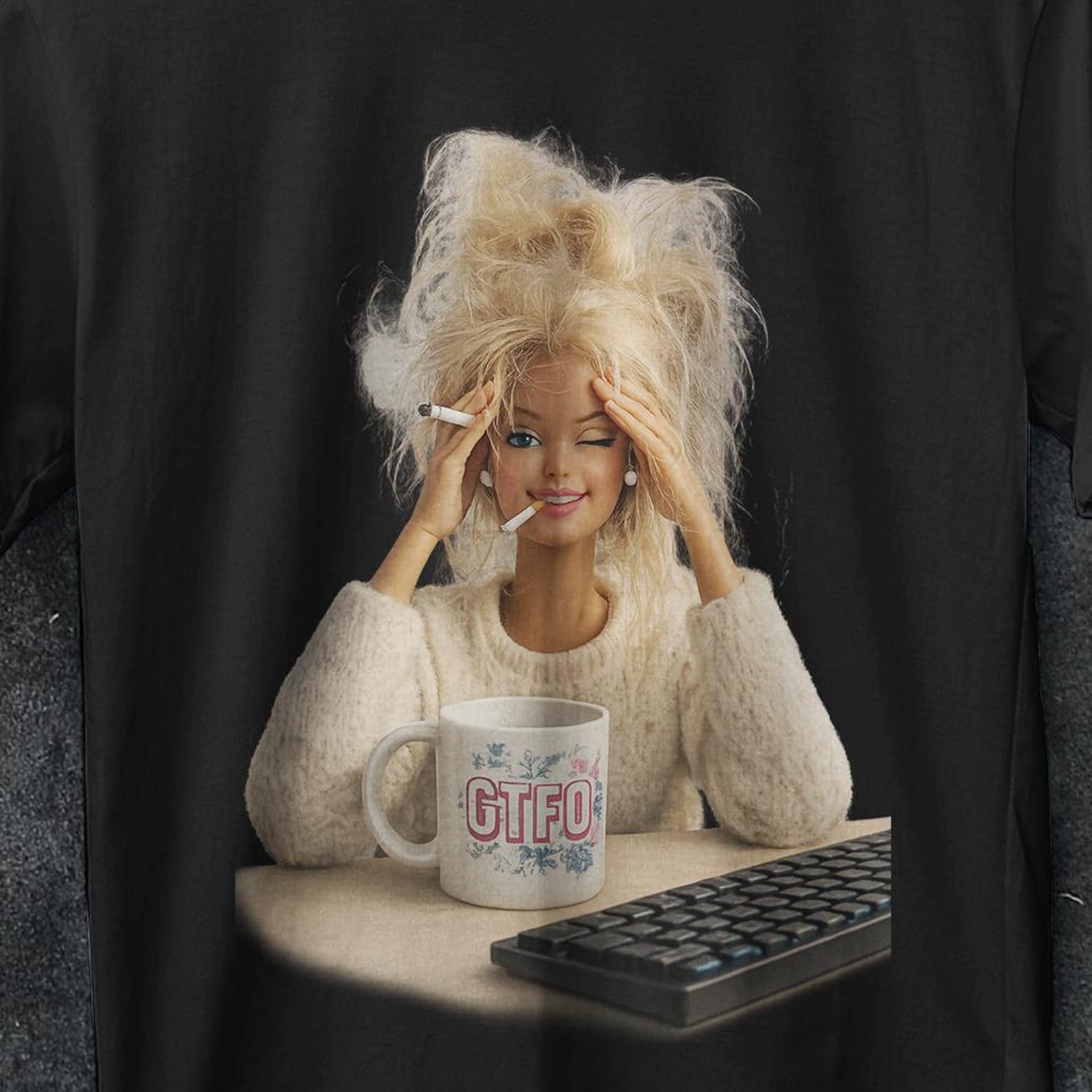 Doll face meme shirt, Shocked Doll Funny Meme Shirt, cardio, Disgusted Doll Shirt, Inappropriate Shirt, funny tees for girls, gift for woman S