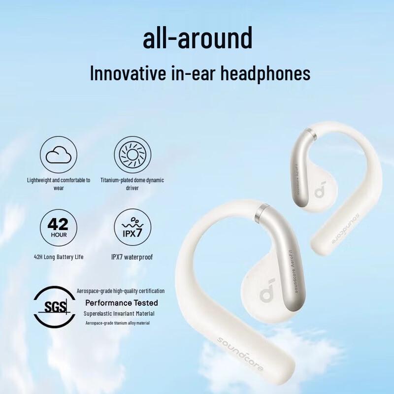 Soundcore AeroFit Open-Ear Bluetooth Headset