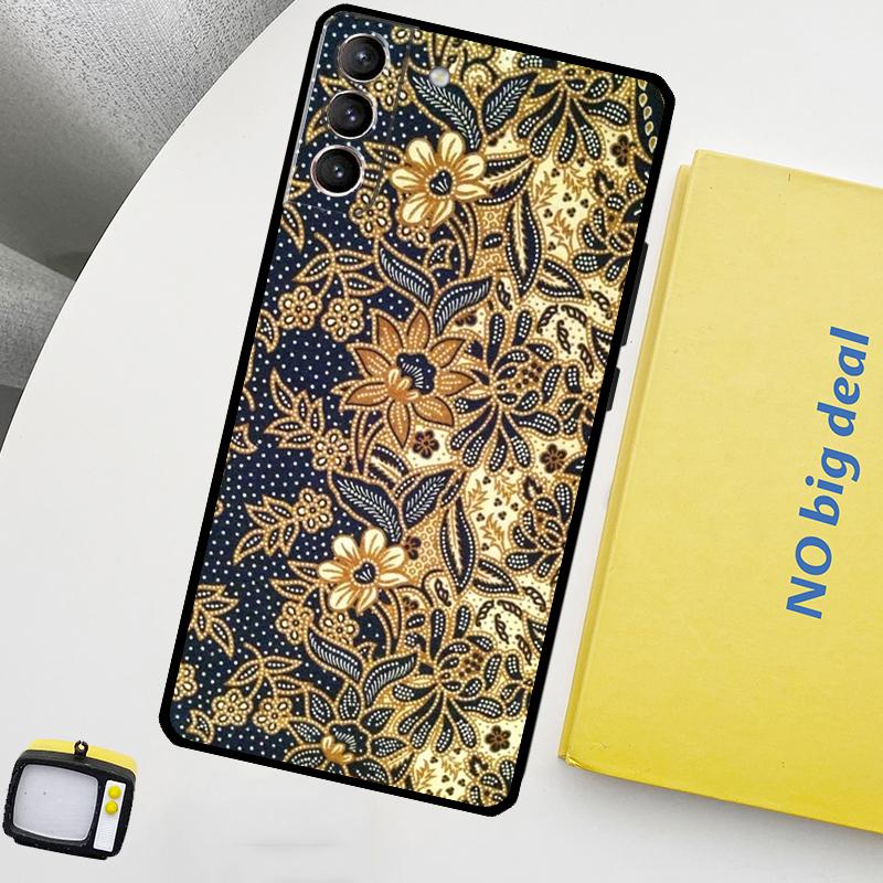 Batik Pattern Phone Case For Samsung Galaxy S25 Ultra S21 S22 S23 S24 Ultra S9 S10 S20 Plus S25 FE Cover