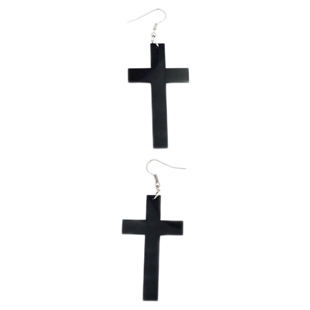 

1 Pair Gothic Day Acrylic Hippie Jewelry Gifts Earrings Cross Pendent Valentines Accessory Fashion for Party Daily Dress
