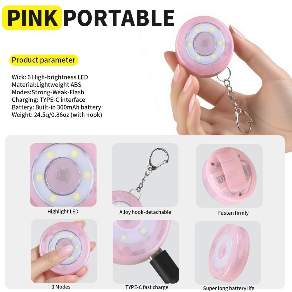 With 3-Level Dimming Portable Key Light 2-In-1 Rechargeable Handbag Light Car Maintenance