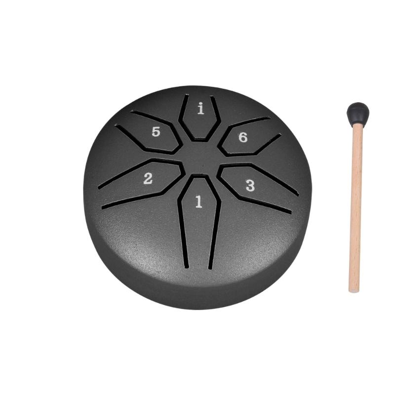 6 Note Mini Steel Tongue Drum 3 Inch Size Promoting Mindful Meditation Stress Relief And Yoga Crafted From Durable Steel
