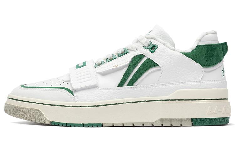 Li Ning Rookie Skateboard Shoes Women s Low Top Ecru/Pine Green ABCS028-4 35