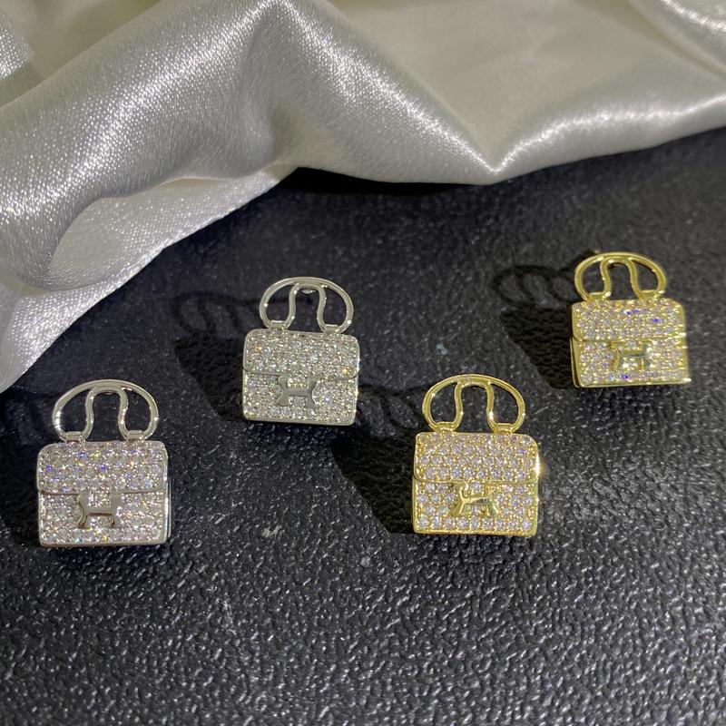 Elegant Korean Style Mini Hoop Earrings with Full Diamonds for Women - Simple, Versatile, and Fashionable