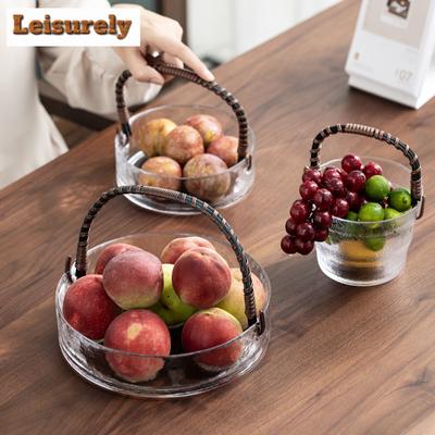 Nordische Weinreben-Obstschalen aus Glas, traditionelle Gebäckplatte, Schokoriegel-Obstschalen, Serviertablett, Cha-Zubehör, Ornamente