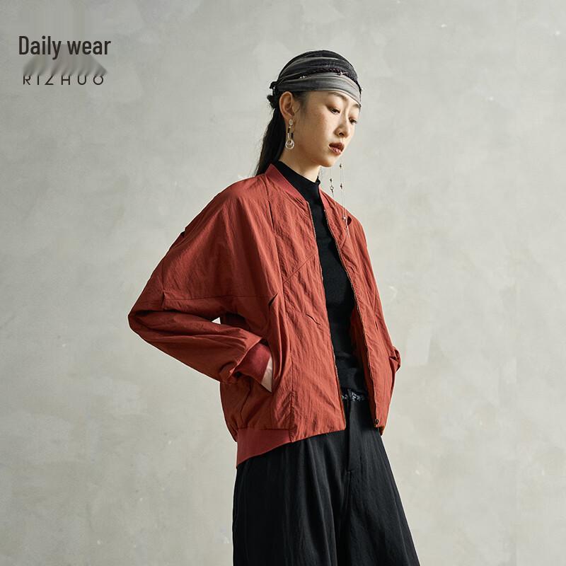 Rizhuo Women s Urban Light Outdoor Baseball Bomber Jacket L