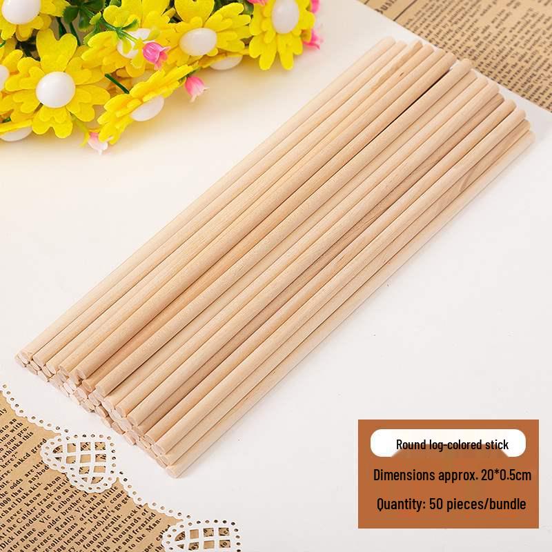 Colorful Wooden Popsicle Sticks for DIY Crafts and Ice Cream