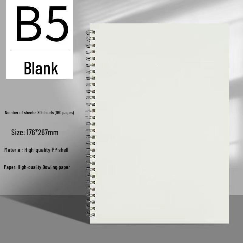 Thick A5/B5 Grid Notebook for Junior & Senior High: Large, Durable, Simple Design