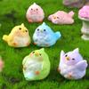 Set of 6 Cartoon Parrot Resins Figurine Miniature Garden Ornaments Cute Home Desk Decors Gift For Kids Nature Lover