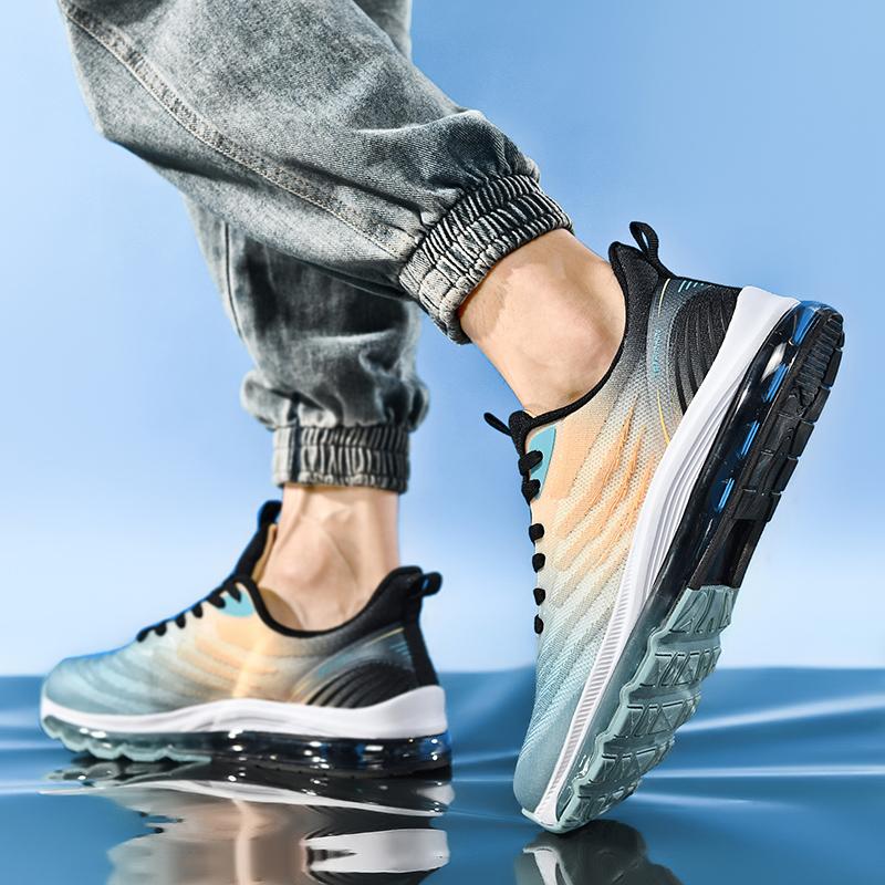 Large Size Men's Shoes 2025 New Air Cushion Sports Shoes Summer Breathable Basketball Shoes Non-slip Wear-resistant Casual Shoes