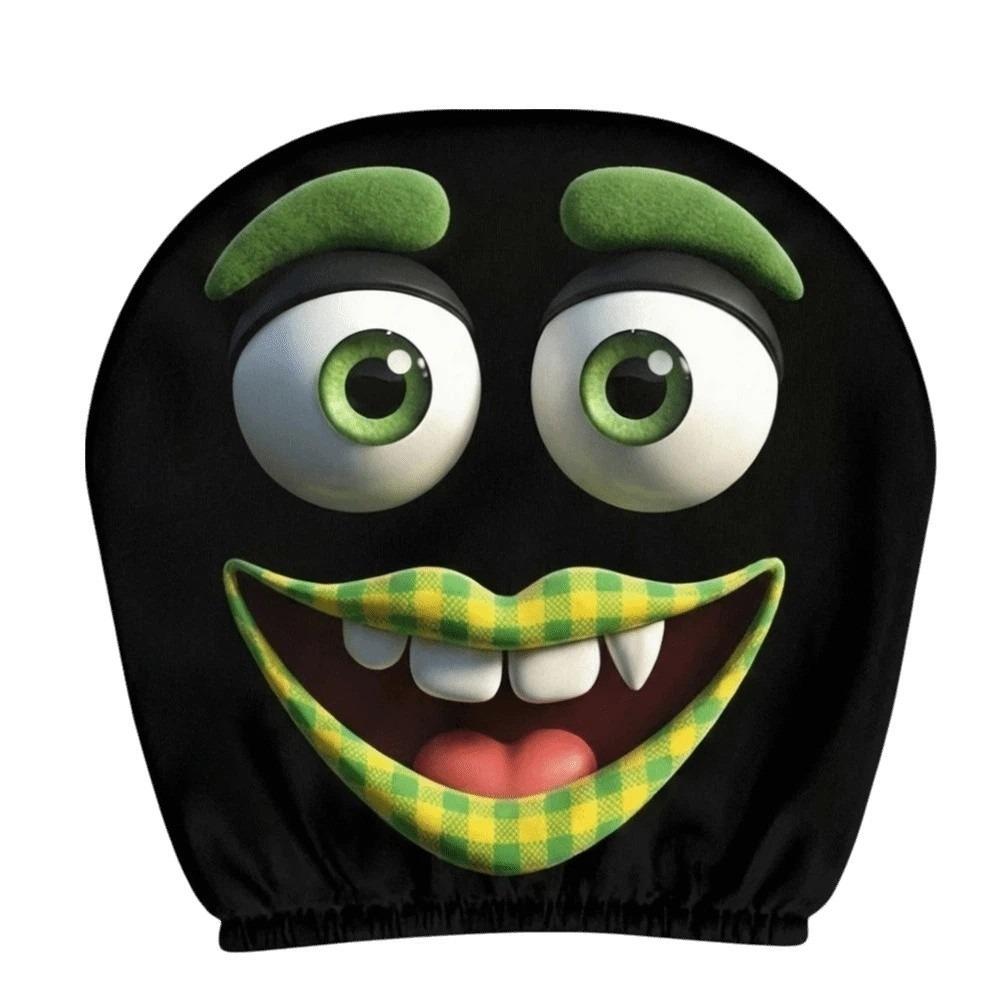 2PCS Cartoon Car Headrest Covers Exaggerated Car Seat Headcover Halloween Christmas Holiday