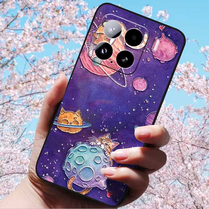 For Xiaomi 15 Pro 5G 6.73"Cases 3D Relief Soft Silicone Cover Retro Embossed for Xiaomi 15 5G Phone Mi 15pro 15 3D Soft TPU Case