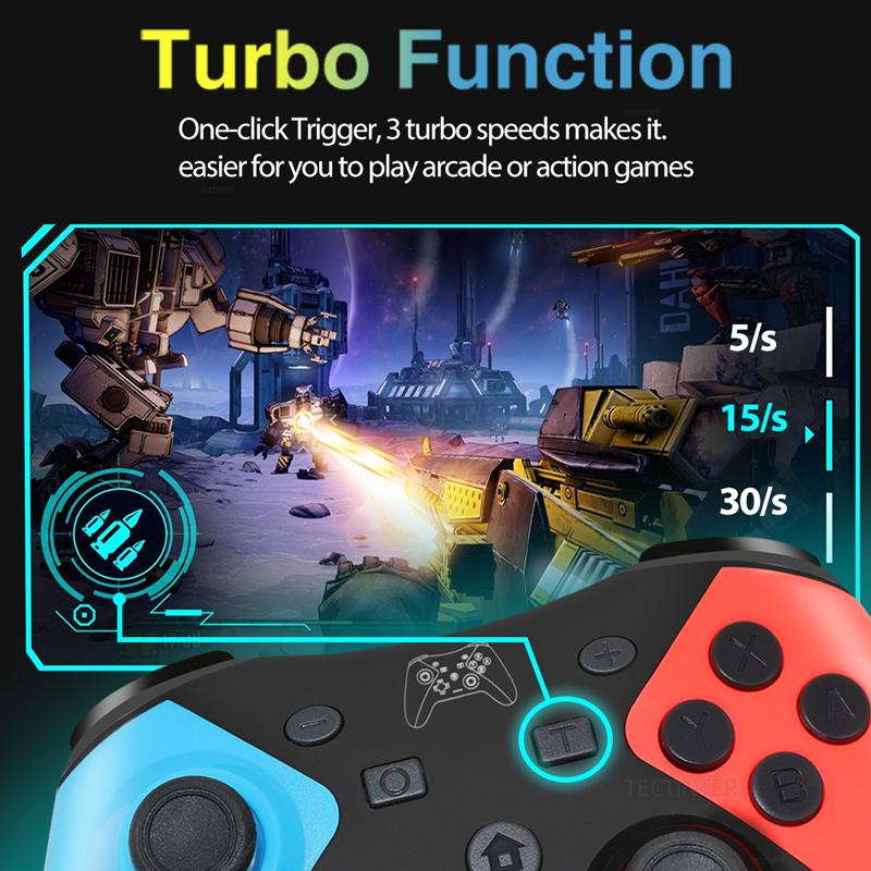 Wireless Bluetooth Controller Gamepad Compatible Nintendo Switch 2/Switch/Switch Oled/Switch Lite/Android Phone USB PC Joystick
