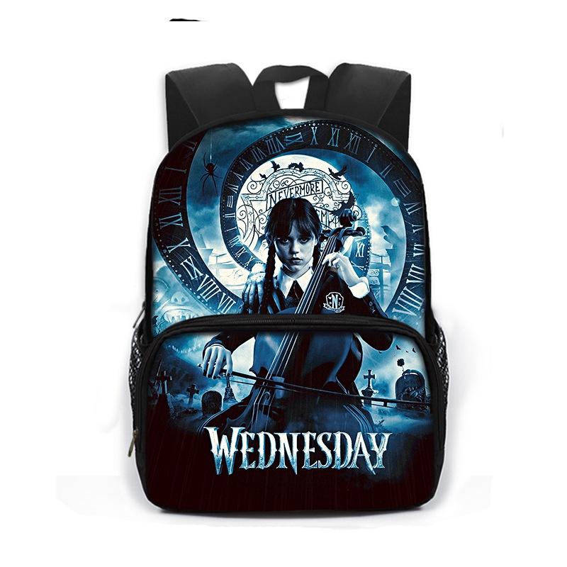 Wednesday The Adams Family Backpack – Large Capacity Schoolbag Travel Bag Kid Gift