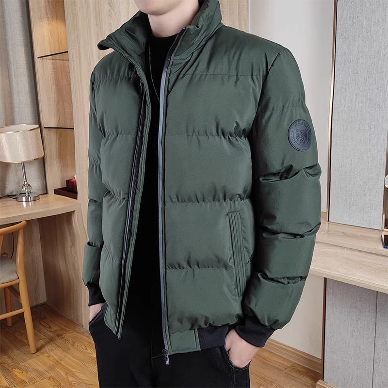 Brand Clearance Men's Thick Warm Cotton Jacket - Stand Collar Trendy Autumn/Winter Padded Outerwear