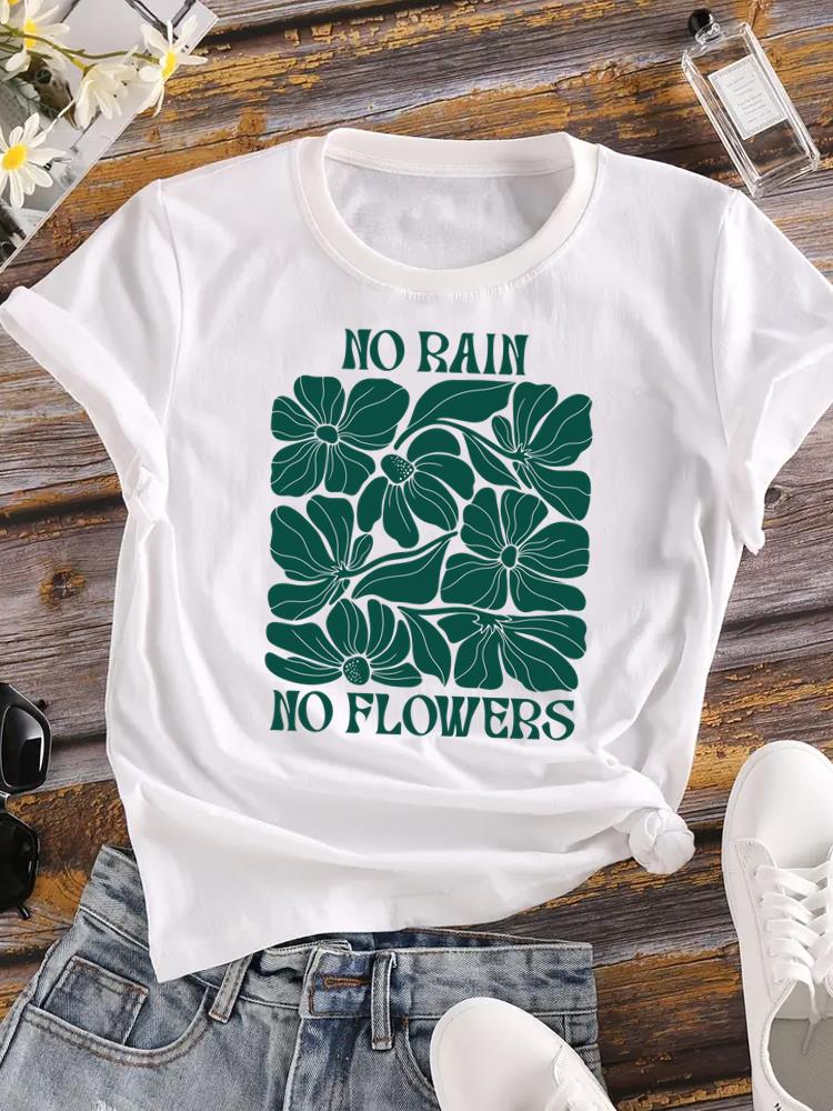 (Asian Size) T Shirt Printed Women Tee Clothing Letter Style Cute 90s Casual Fashion Lady Female Top Graphic Short Sleeve T-shirts