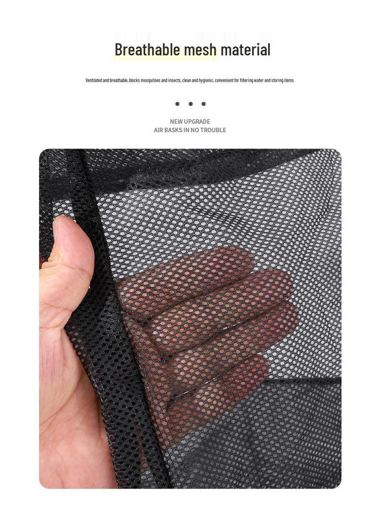 Multifunctional Outdoor Folding Drying Net with Stand – Insect-Proof for Camping, Clothes, Fruits, Vegetables, and Fish.