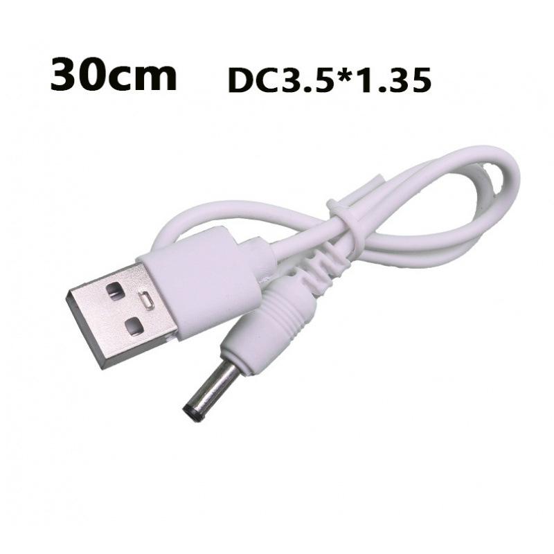USB to DC 3.5*1.35mm Pure Copper Two-Core Power Cord for Mobile, Microphone, and Audio Charging