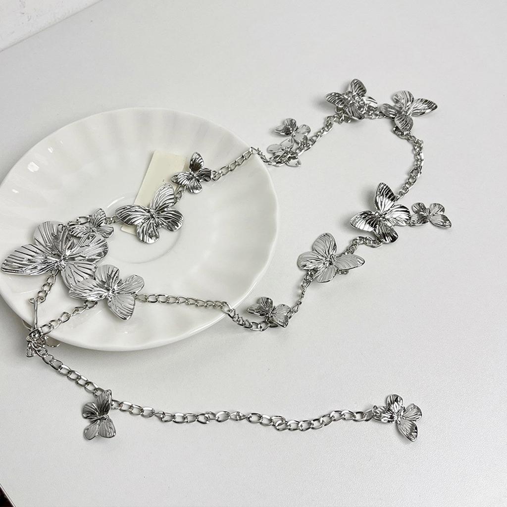 Gothic Butterfly Chain Belt Sexy Waist Chain Belt Elaborate Chain Belly Chain for Dress Butterfly Belt Waist Chain
