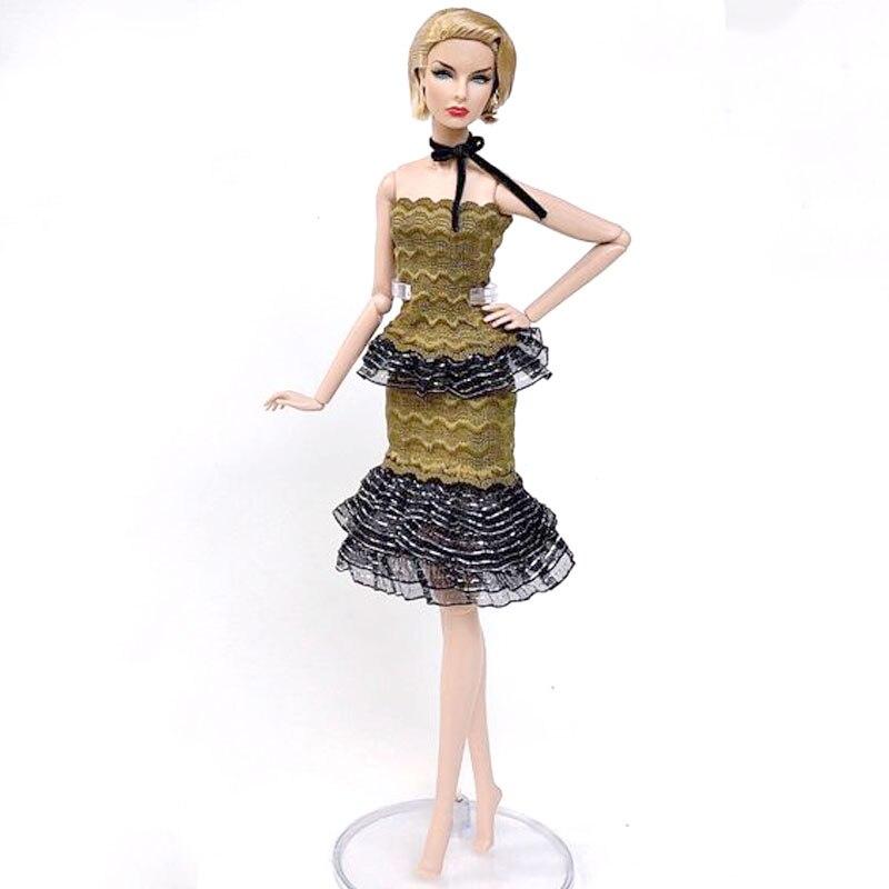 1 ensemble de vêtements de poupée haute couture pour Barbie, tenues, chemise haute, jupe et châle, robe de soirée, accessoires de poupées, jouet pour enfants, 1/6