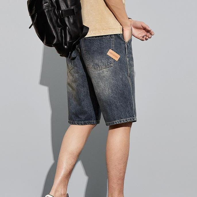 Men's Summer Fashion Brand Denim Shorts, Casual Seven-Point Pants