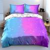 "Sparkling Gradient Decorative Backdrop" Soft Skin-Friendly Bedding Set Includes 1 Duvet Cover And 2 Pillowcase Gift