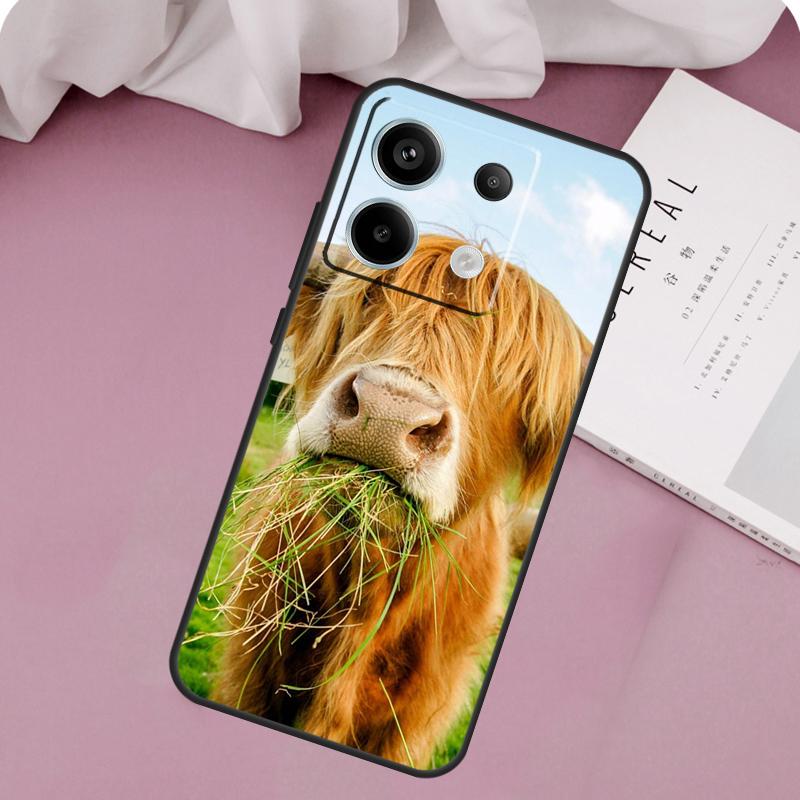 

Cute Highland Cow Case For Xiaomi Redmi Note 14 13 12 11 10 9 15 Pro Plus Redmi 14C 10C 12C 13C 15C 15 Cover Redmi Note 11