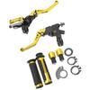 2Pcs Motorcycle Brake Lever 22mm Handle Bar Master Cylinder Lever For Scooter Sports Bike Street Bike ATV Gold
