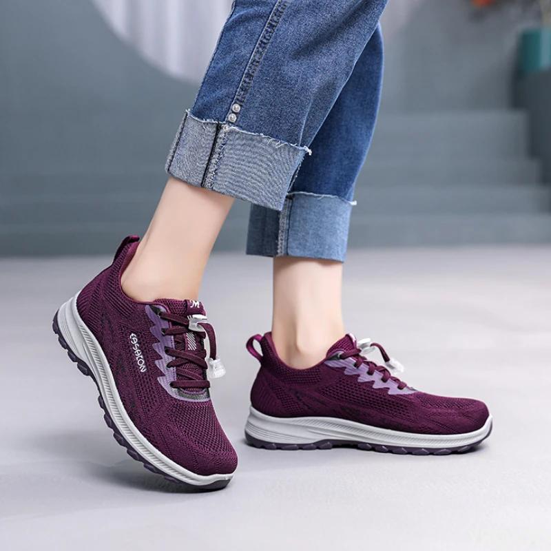 Fashion Women's Spring/Summer New Shoes Outdoor breathable mesh shoe Soft soled comfortable walking shoes Casual light ladies Sneakers