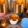 50Pcs Large 5039 Aluminum Foil Wrapper Paper Gold Cupcake Liner Baking Cup