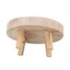 Wooden Flower Stand Stool Round Wooden Riser with 2.4in Leg Height Unpainted Finish S
