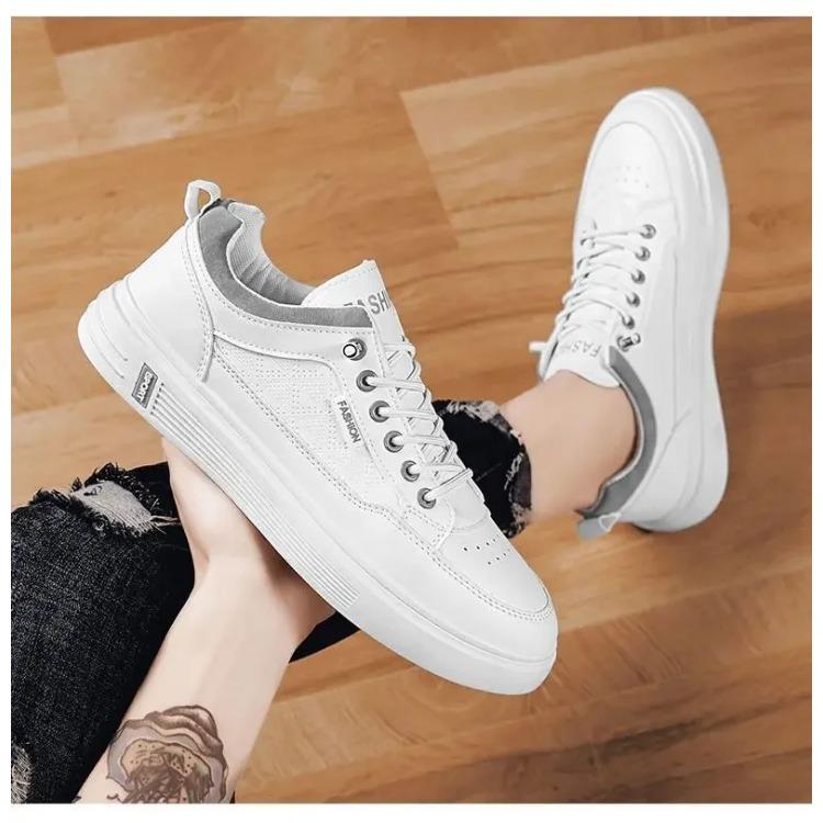 Men's Shoes New Spring Men's Breathable White Shoes, Sports and Leisure Board Shoes, Ins Trendy Shoes, Student Shoes