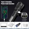 Waterproof Super Bright XHP160 LED Flashlight High Power Torch 5 Modes USB Rechargeable Lantern Emergency Spotlights