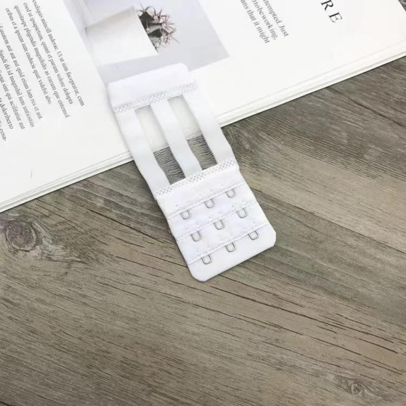 Women 3 Rows 3 Buckles Bra Extension Strap Extenders Elastic Hook Clip Adjustable Belt Buckle Bra Accessories