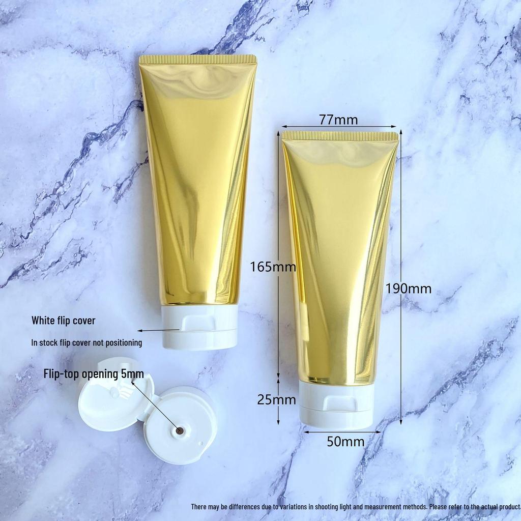200 ml/200 g Duża pojemność Błyszcząca Złota Aluminiowo-Plastikowa Tubka do Oczyszczania Twarzy i Opakowań Kosmetycznych Peeling.